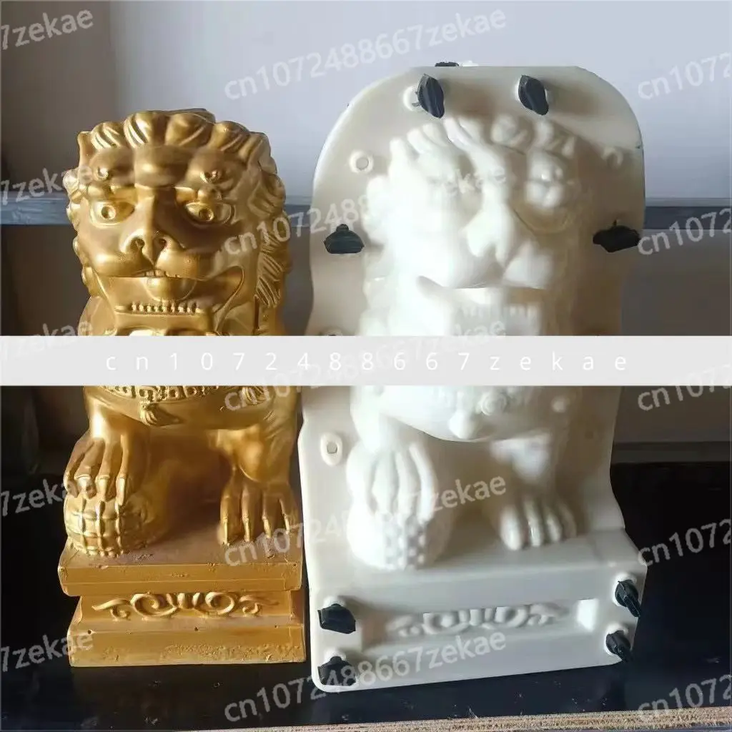 الأسمنت الأسد الاسمنت الصيني الذكور والإناث زوج الأسد العمود الروماني قالب كروي Daquan مختلف #3
