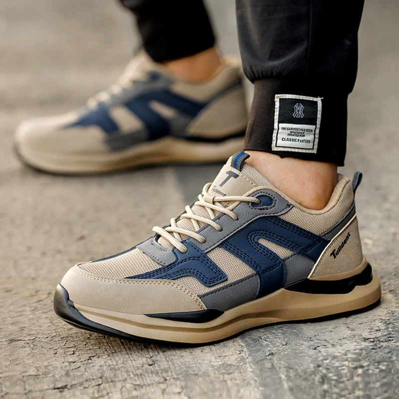 

Защитные ботинки для мужчин, ударопрочные, с защитой от проколов, со стальным носком, легкие, летние, для строительных работ