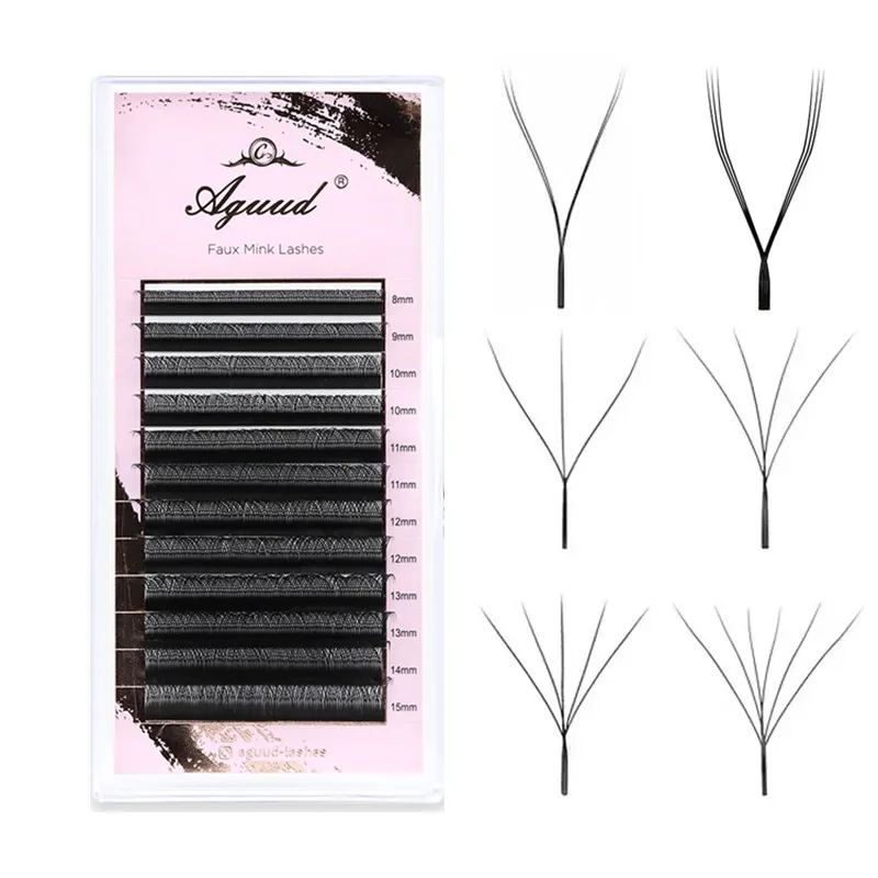 

AGUUD AGUUD YY Shape Eyelashes Extensions W Shaped Bloom 3d 4d 5d Premade Volume Fan Lash Hand Woven Spike False Eyelash Makeup