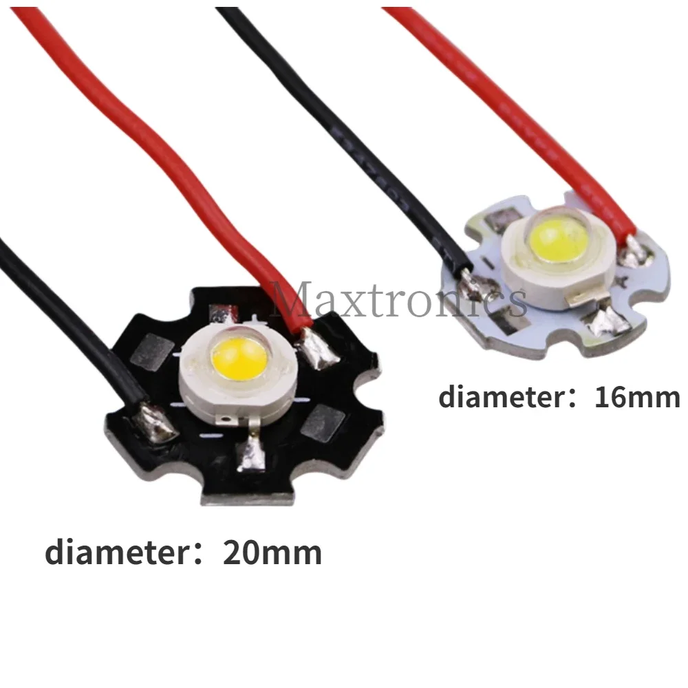 5/10 pz 1/3W LED perline con 15CM linea 16/20mm substrato di alluminio caldo bianco rosso verde blu giallo per accessori di illuminazione a LED