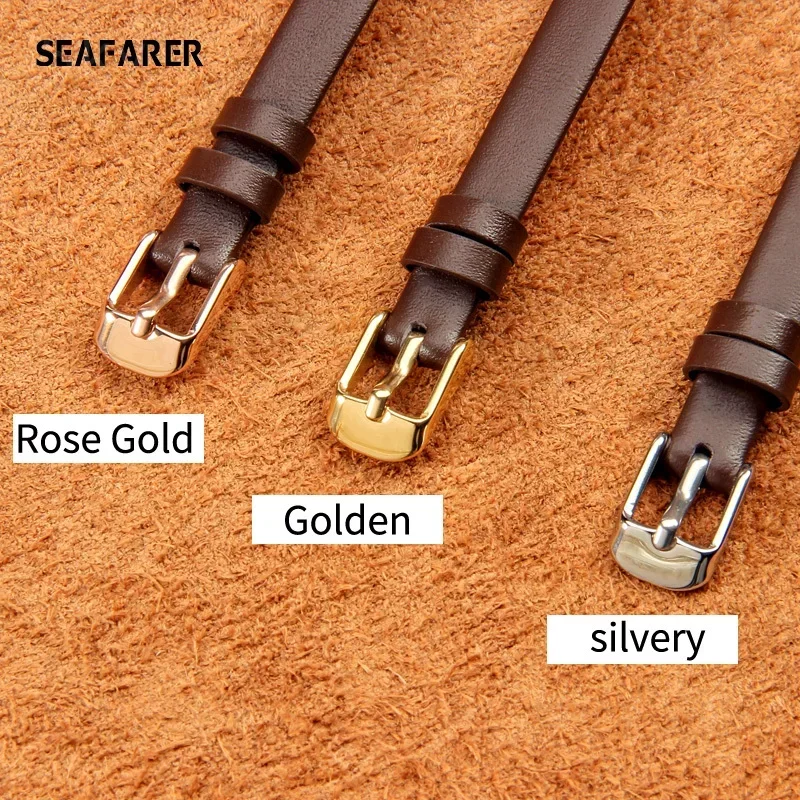 Genuine Leather Watch Strap Women Watchband for Fossil ES3077 2830 3262 3060 4176 4119 4026 4340 Small Bracelet 8mm Watch Band