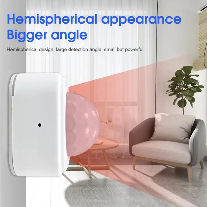 Tuya Zigbee PIR Motion Sensor Mini Square Smart Home Human Motion Sensor Detector Smart Life APP Security Burglar Alarm