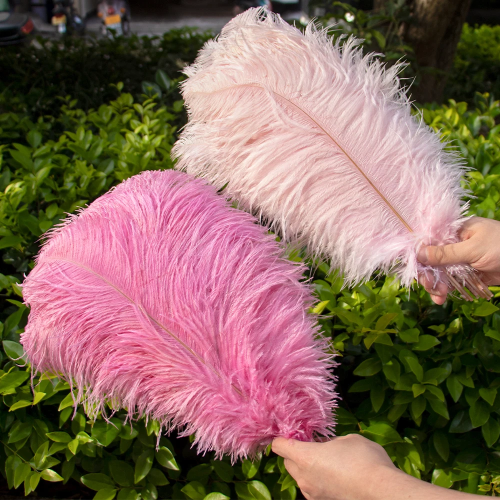 10PCS/lot Fluffy Ostrich Feathers White Ostrich Feather 15-55CM Wedding Table Centerpieces Party Carnaval Plumes Decoration