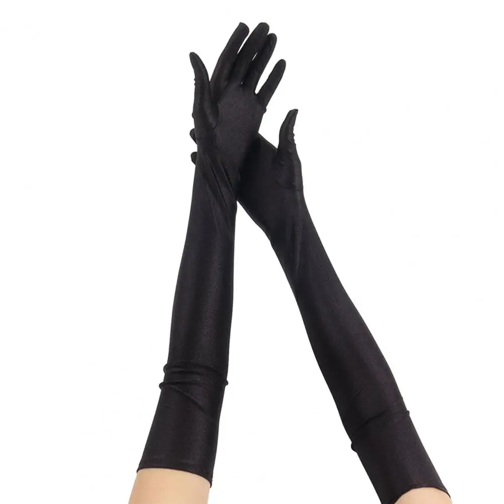 Gants de mariage élégants pour les patients, longueur du coude, gants de fête de mariage pour la mariée, spectacle sur scène, performance, accessoires de cosplay doux