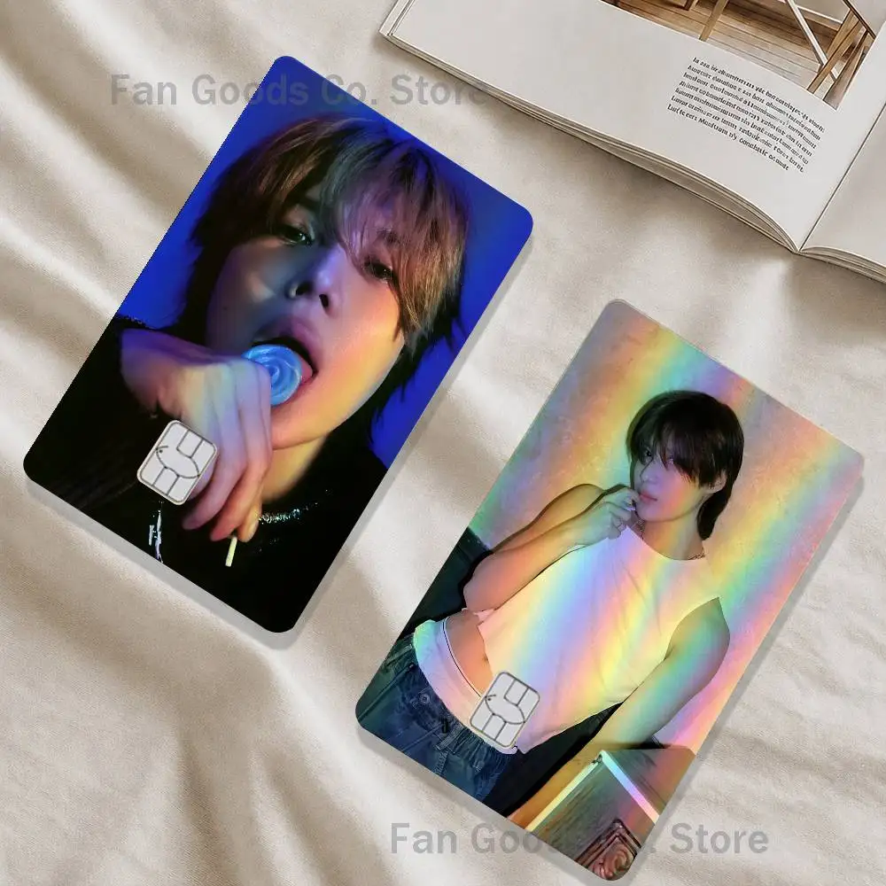 Think of You T-TAEMIN Laser shimmer Name Card Sticker Decorate Bank Card Couple Student Supplies Decals Patch Documents Gift