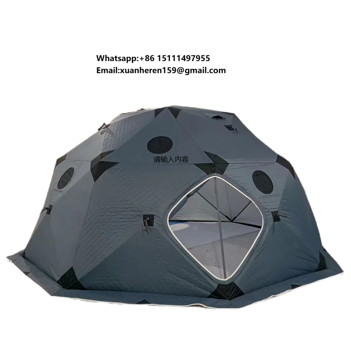 

Outdoor Hiking Insulated Octagon Ice Fishing Cotton Tent Spherical Winter Camping Multi-person Warm Pop-up Hot Sauna Tent