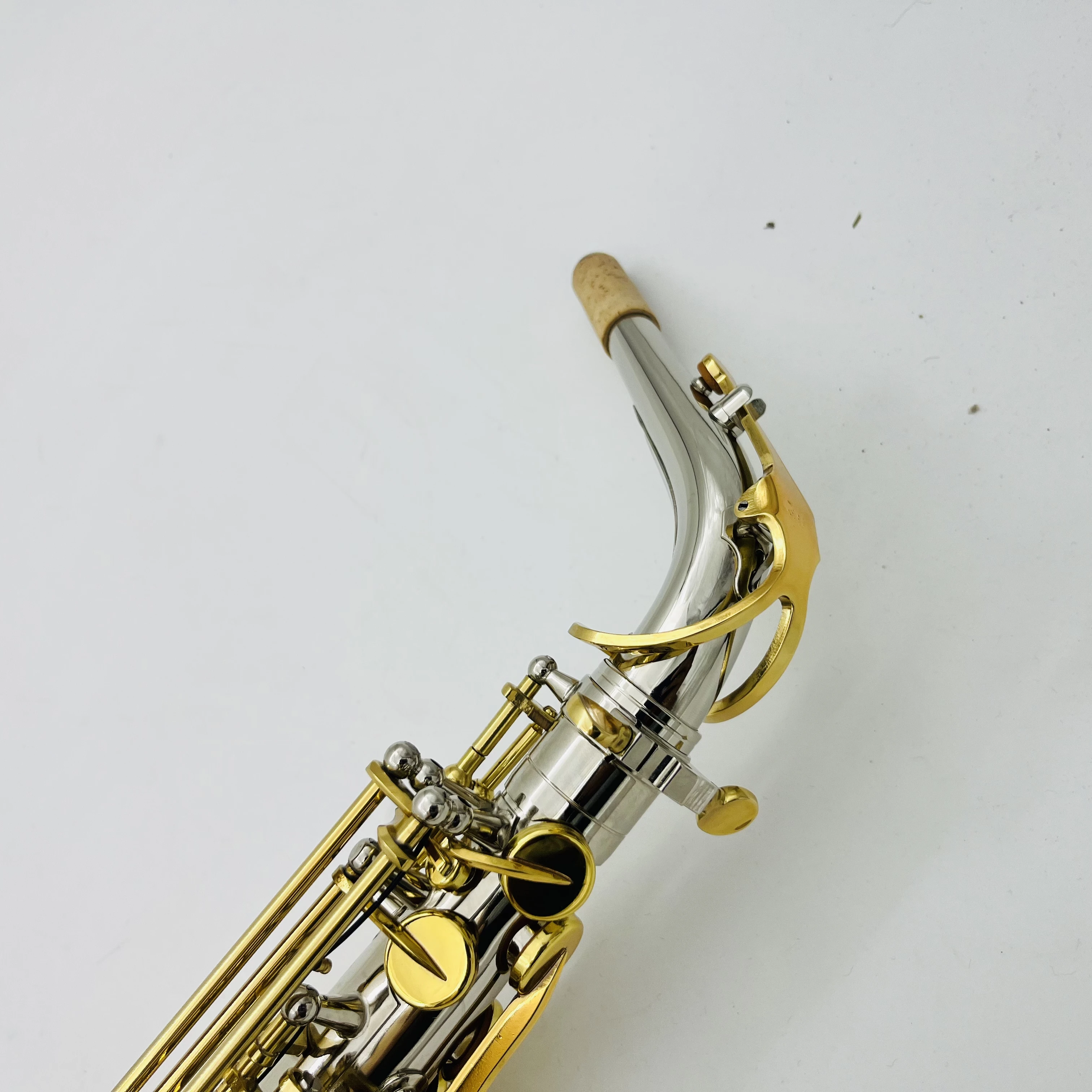 New Arrival Alto Saxophone Straight Tube Brass Plated Eb Tune Professional level performance With Case Sax Accessories