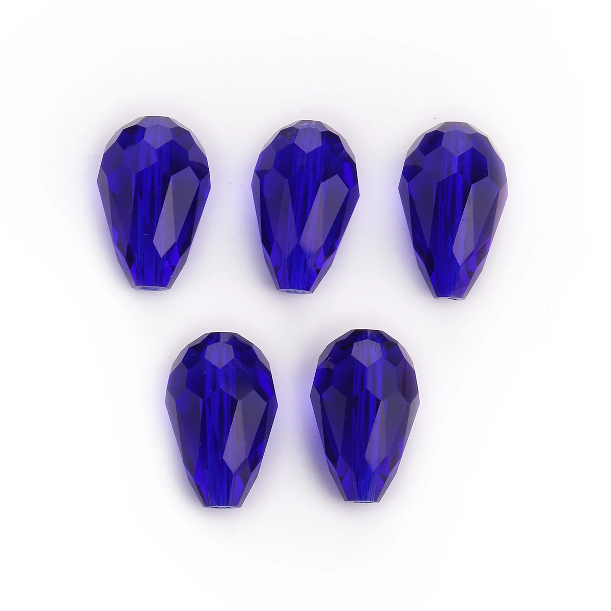 10Pcs 10x15mm DIY Loose Beads Faceted Crafts Glass Crystal Teardrop Jewelry Making Spacer bead Findings Rondelle