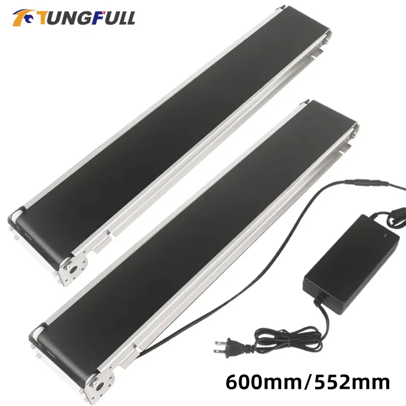 Mini Conveyor Belt 600mm 552mm Stainless Steel Mini Belt Conveyor Machine 24V Vending Machine Automatic Track Cargo Lane Channel