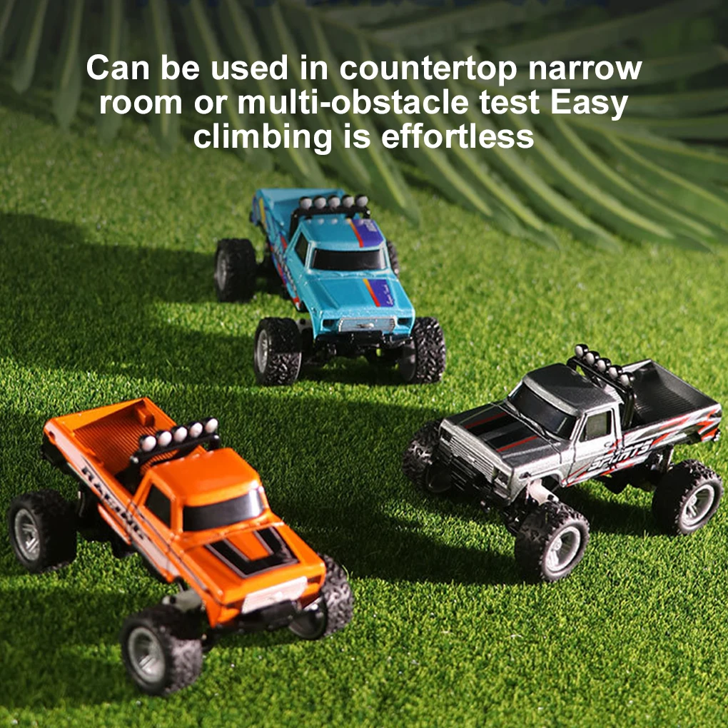 RC Off-road Monster Truck 1/64 Remote Control Mini Climbing Car Alloy Model 2.4G Remote Control Electric Toy Off-road Vehicle