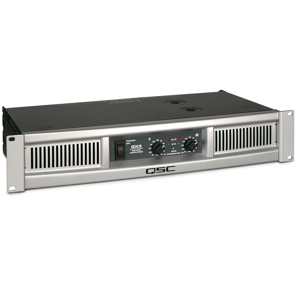 GX3 مضخم صوت احترافي ذو قناتين مع حماية للحمل ، مفتاح كروس