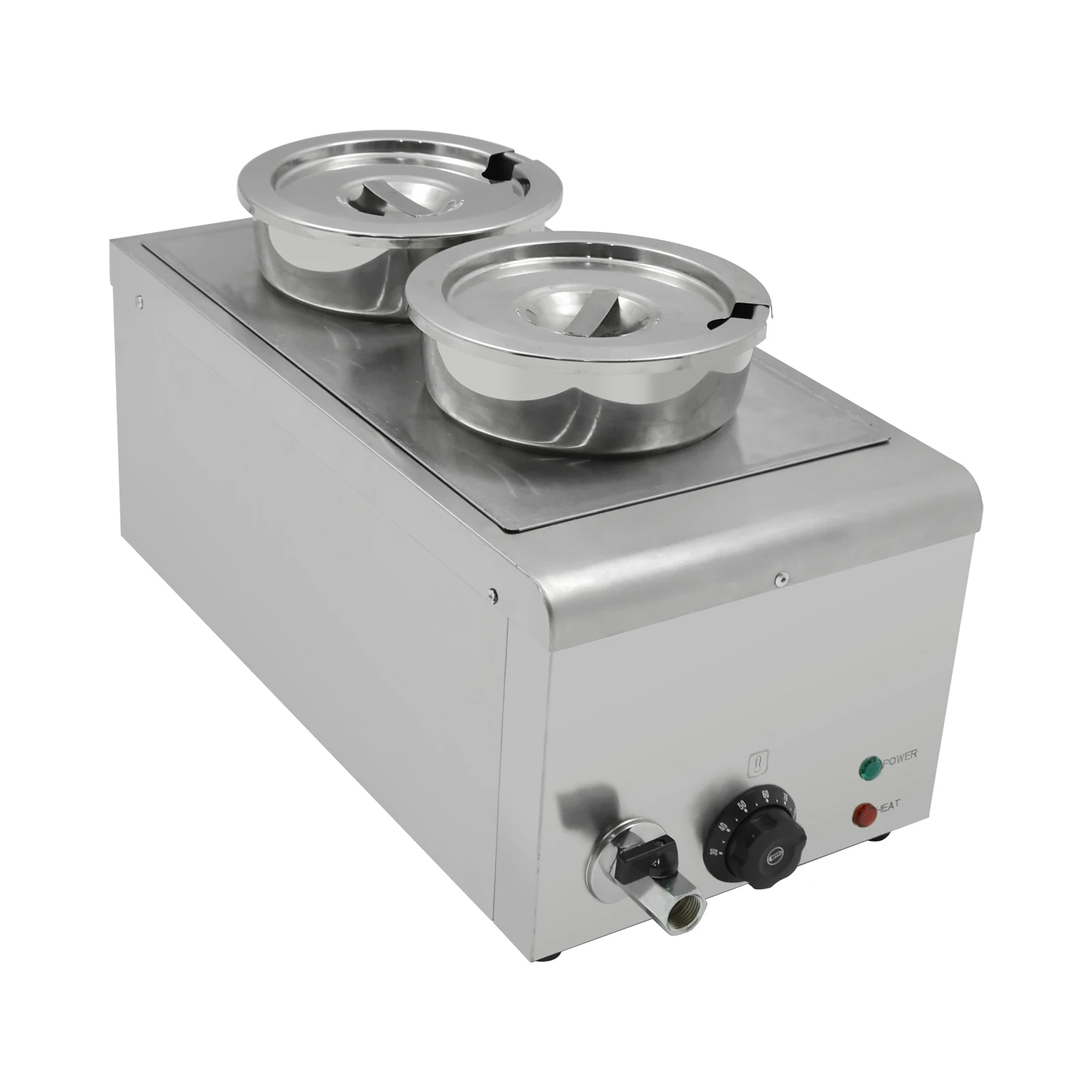 

4L*2 Double Stainless Steel Heavy Duty Portable Electric Soup Warmer