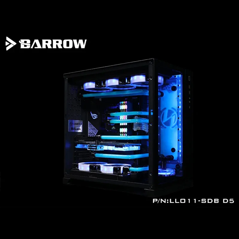 Barrow hele kit voor Lian Li PC-O11 dynamische behuizing, met waterwegbord, dubbele radiator, CPU / GPU-blok van waterkoelsysteem