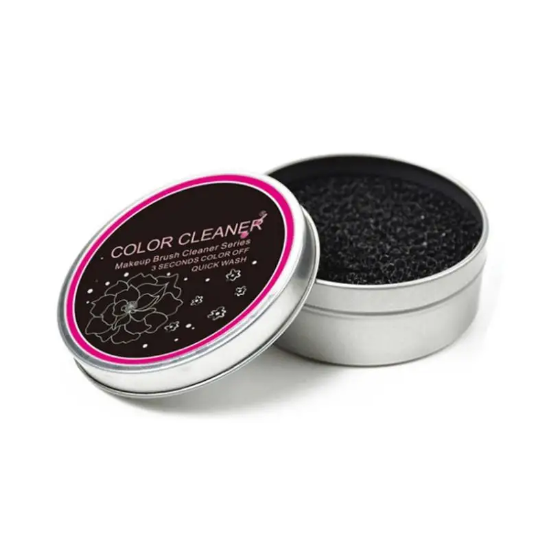 1/2Pcs Makeup Brush Cleaner Sponge Portable Case Eyeshadow Color Removal Drying Wash Beauty Tool