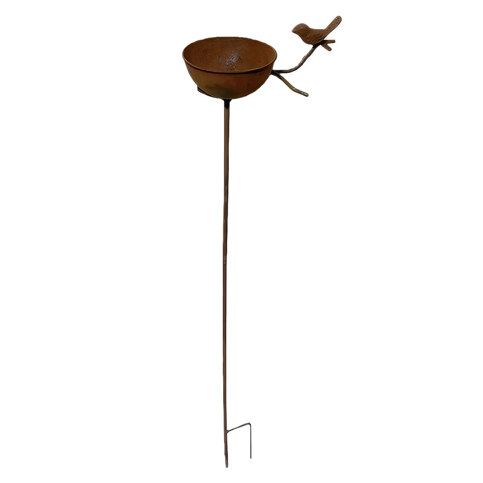 32 Inch Metal Outdoor Birds Baths Water Bowl Vintage Freestanding Birdbaths & Birdfeeder Handcrafted Bird Water Feeder