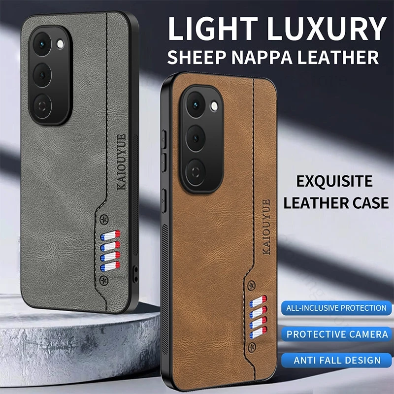 

Luxury Nappa Leather Phone Case For Tecno Spark 40 Pro Plus Soft Silicone Bumper Protection Cover For Spark 30 20 40 Pro Go 2024