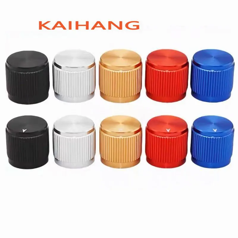 2PCS Aluminum Alloy Knob Potentiometer Knob Amplifier Volume Knob Cap Diameter 17mm Height 16mm Round Hole 6mm