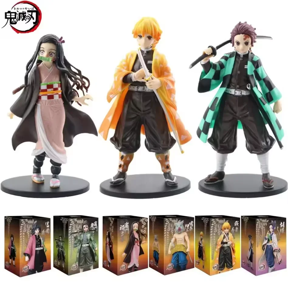 

Anime Kamado Tanjirou Nezuko Demon Slayer Figure Action Figures PVC Model Toys Zenitsu Figurine Inosuke Kimetsu No Yaiba Figura