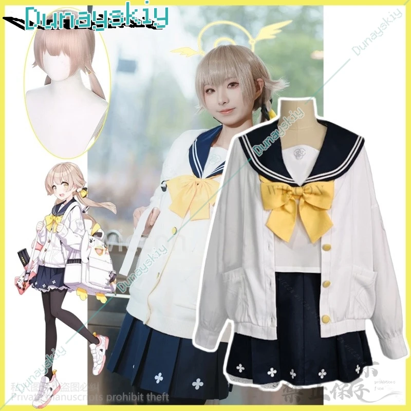 Anime Game Blue Archive Cosplay Ajitani Hifumi Vrouw Meisjes Jk Schooluniform Jurk Lolita Pruiken Voor Halloween Party Aangepast