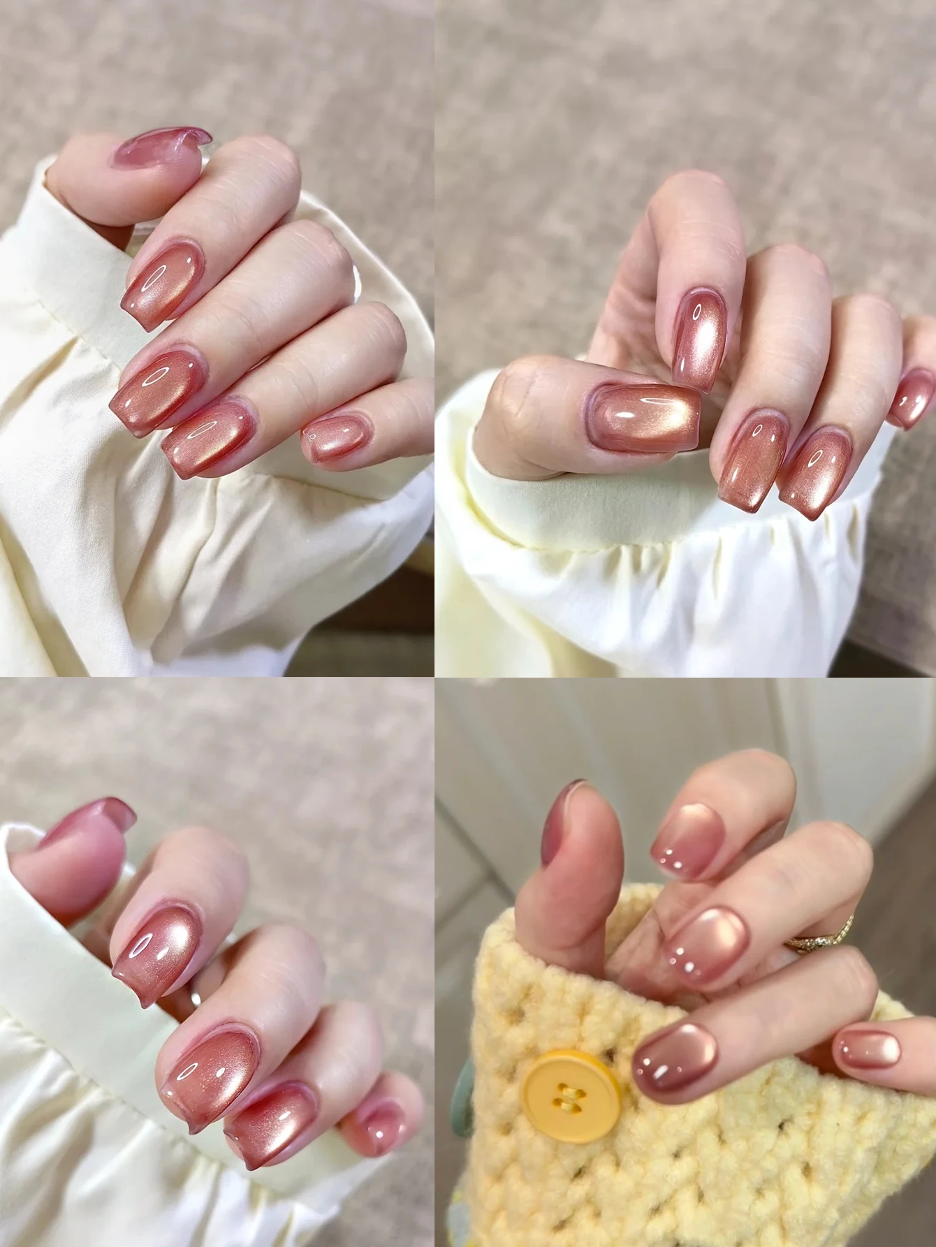 Smalto per unghie 5 in 1 One-Step Cat Eye Gel Nessun top coat e base coat richiesto Set di smalti per unghie gel nudo da 15 ml Finitura lucida autunnale