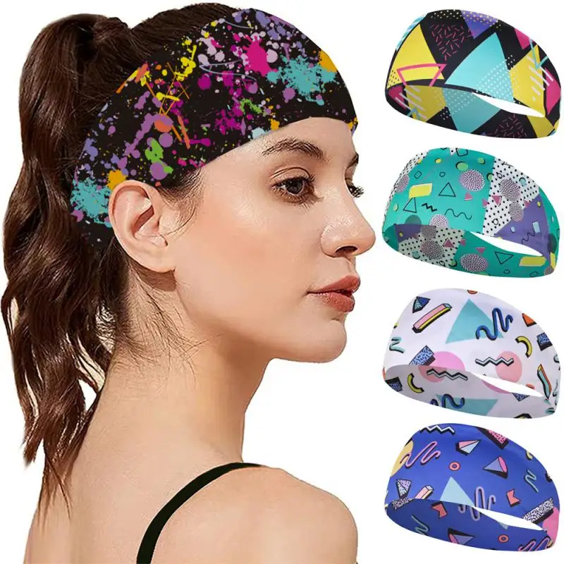 Sports Headband Running Fitness Sweatband Elastic Absorbent Sweat Cycling Jog Tennis Yoga Gym Head Band Hair Bandage Men Women