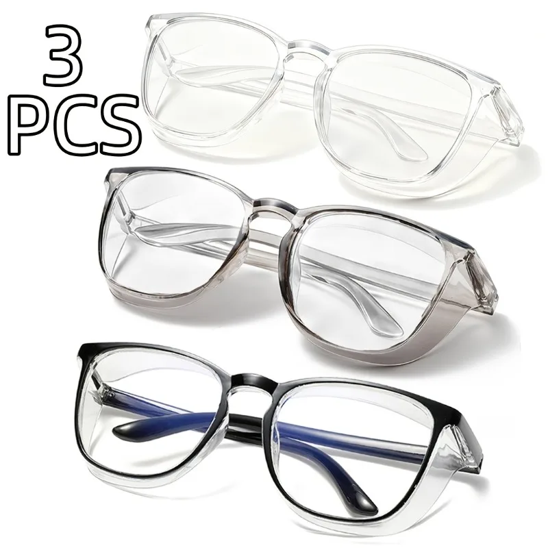 

Защитные очки, 3 шт., противотуманные, блокирующие синий свет, прозрачные линзы, защитные очки для мужчин и женщин