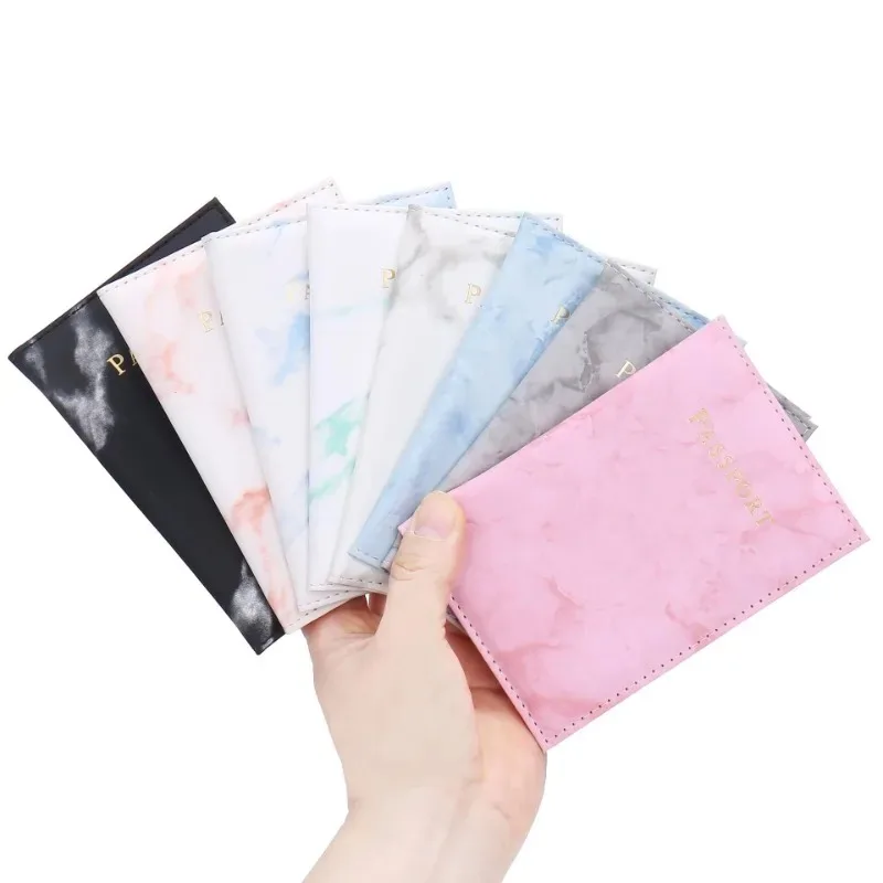 Fashion Marble Passport Holder Case Travel Accessories ID Cover Women Men Bank Card Passport Covers Business Wallet Case Pouch