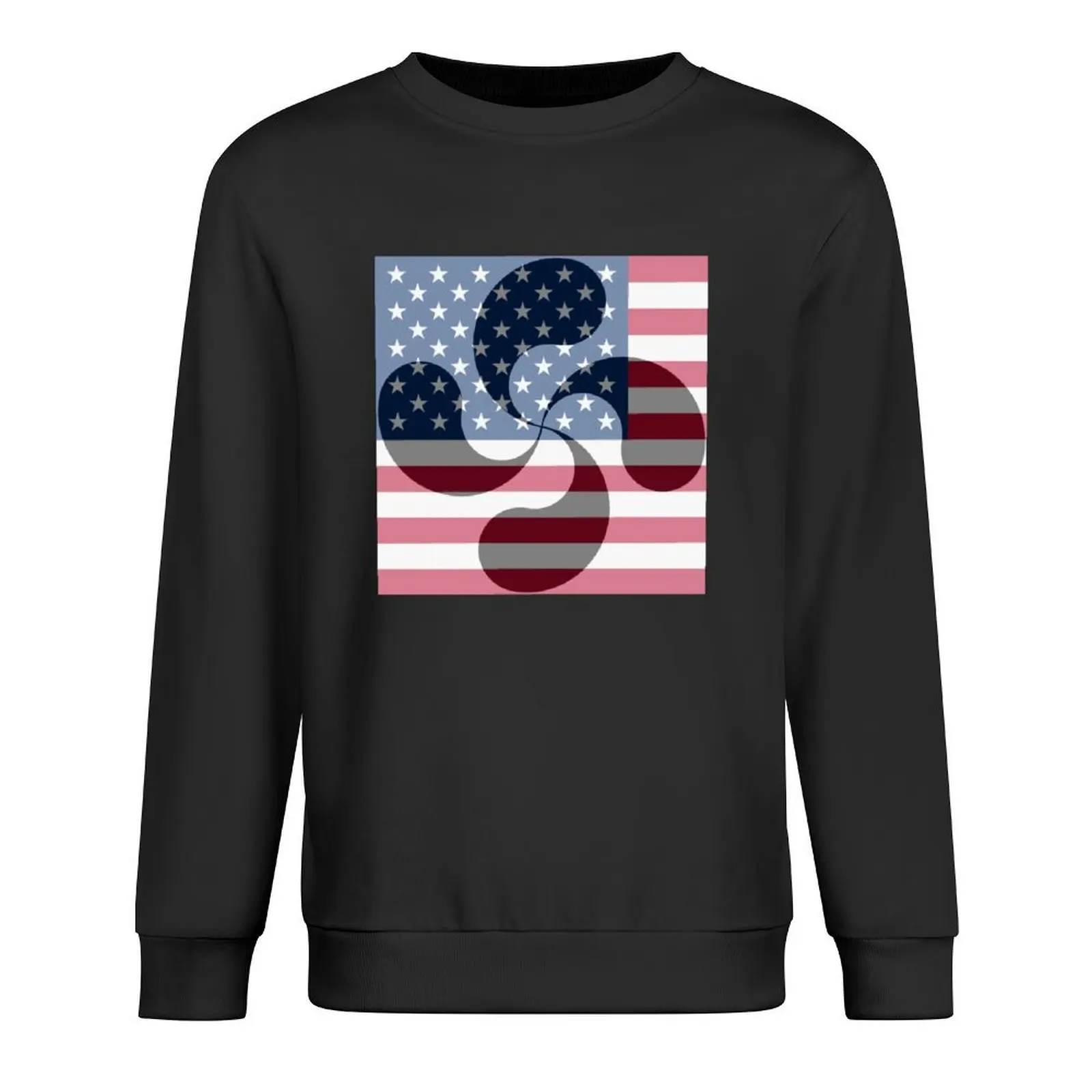 

American Basque Lauburu Euskadi Pullover male clothes men clothes aesthetic clothing fashion men sports sweatshirt man