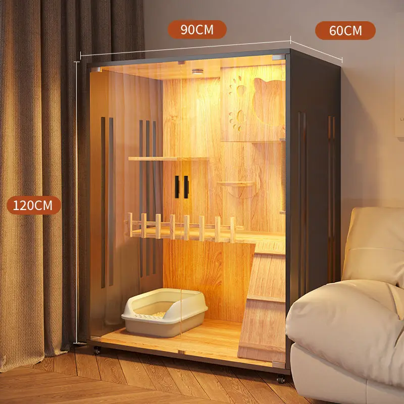Large space cat villa panoramic cage  cabinet household waterproof luxury cat cage cat house indoor