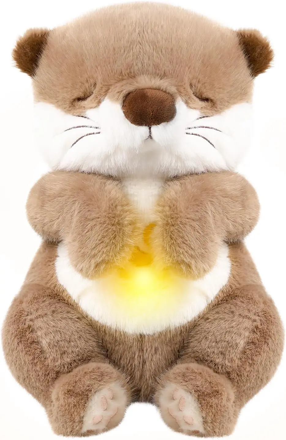 

Breathing Stuffed Otter Plush with Music & Warm Lights for Kids & Adults