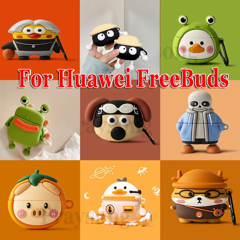 Fashion Cool Cartoon Cover for Huawei Freebuds Pro 2 Case Creative Cute Cover for Freebuds 5i 4i Case for Freebuds Charging Box