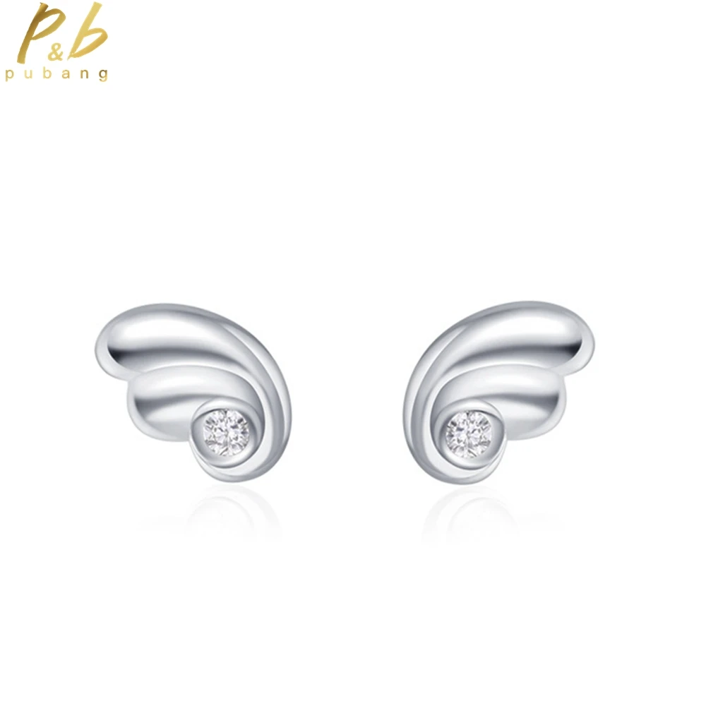 

PuBang Fine Jewelry 925 Sterling Silver High Carbon Diamond Wings Stud Earrings for Women Anniversary Wedding Gift Drop Shipping