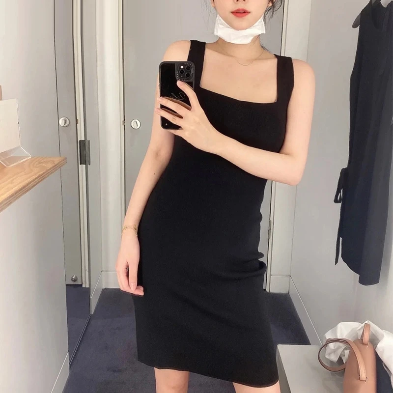 

Women's Fashion Temperament Halter Dress Summer Slim-fit Vest Skirt