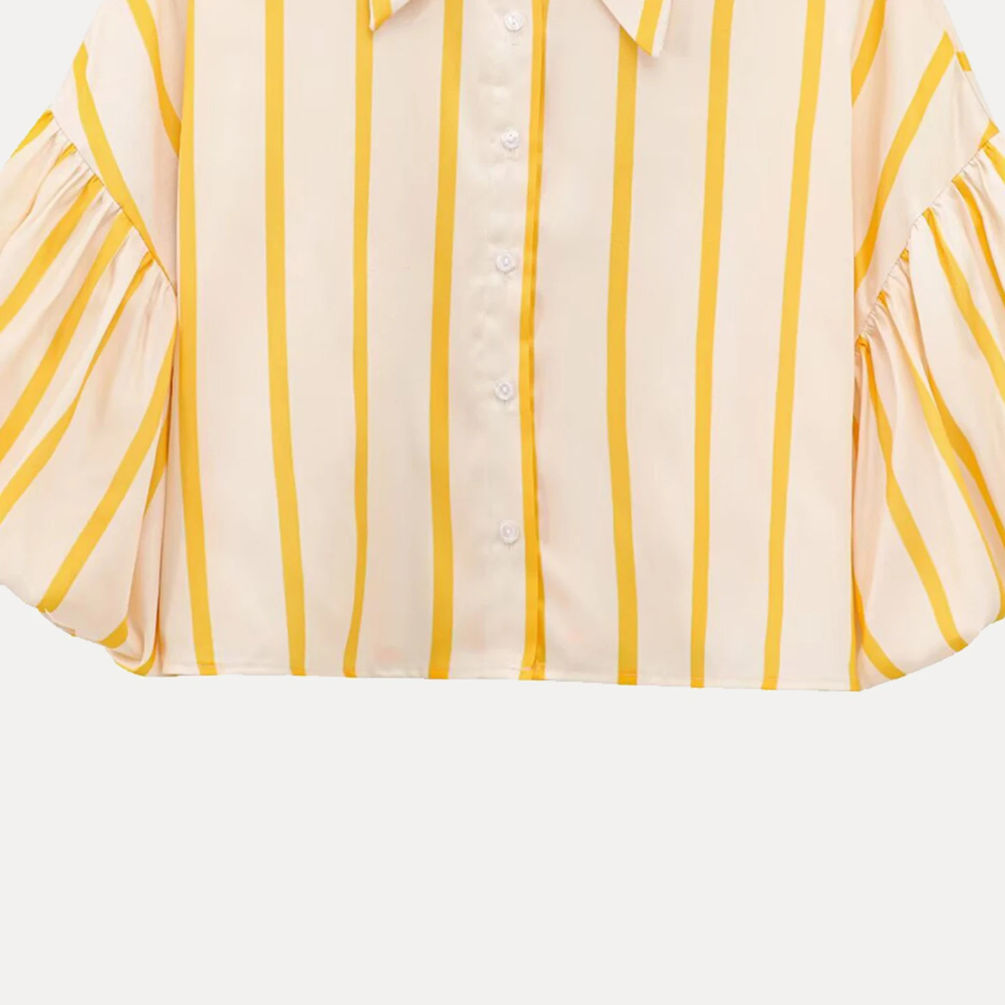 2025 Winter Nieuwe Dames Faionable Veelzijdig Gestreept Los Bubble Sve Gedrukt irt Multi-Color Vrijetijdskleding Open Vest