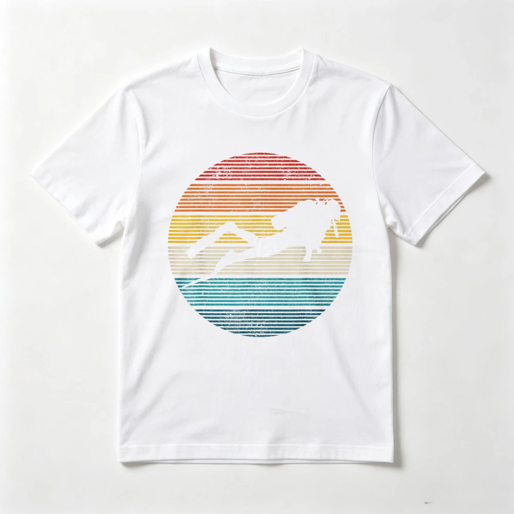 Scuba Diving Diver Vintage Ocean Lover Gift T-Shirt Summer Short Sleeve Casual Fashion Loose Harajuku Man Women Clothing