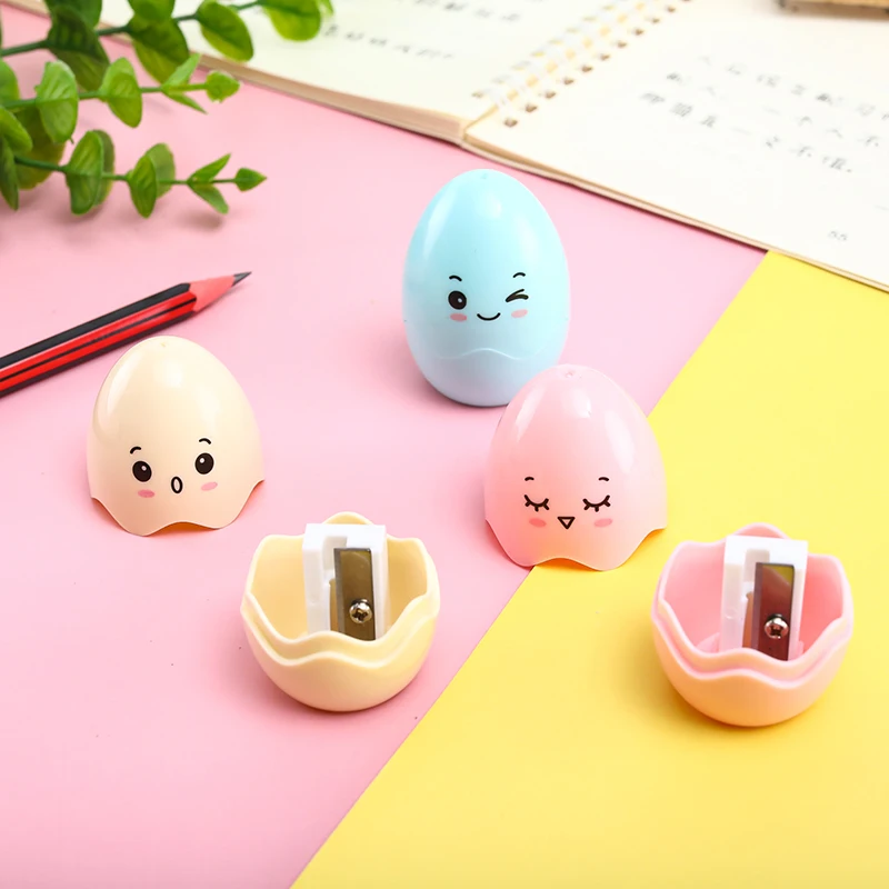M & G papelería APS91229 lindo Twist - sacapuntas Manual de lápiz de huevo Mini cortador de lápiz compacto de huevo portátil suministros escolares