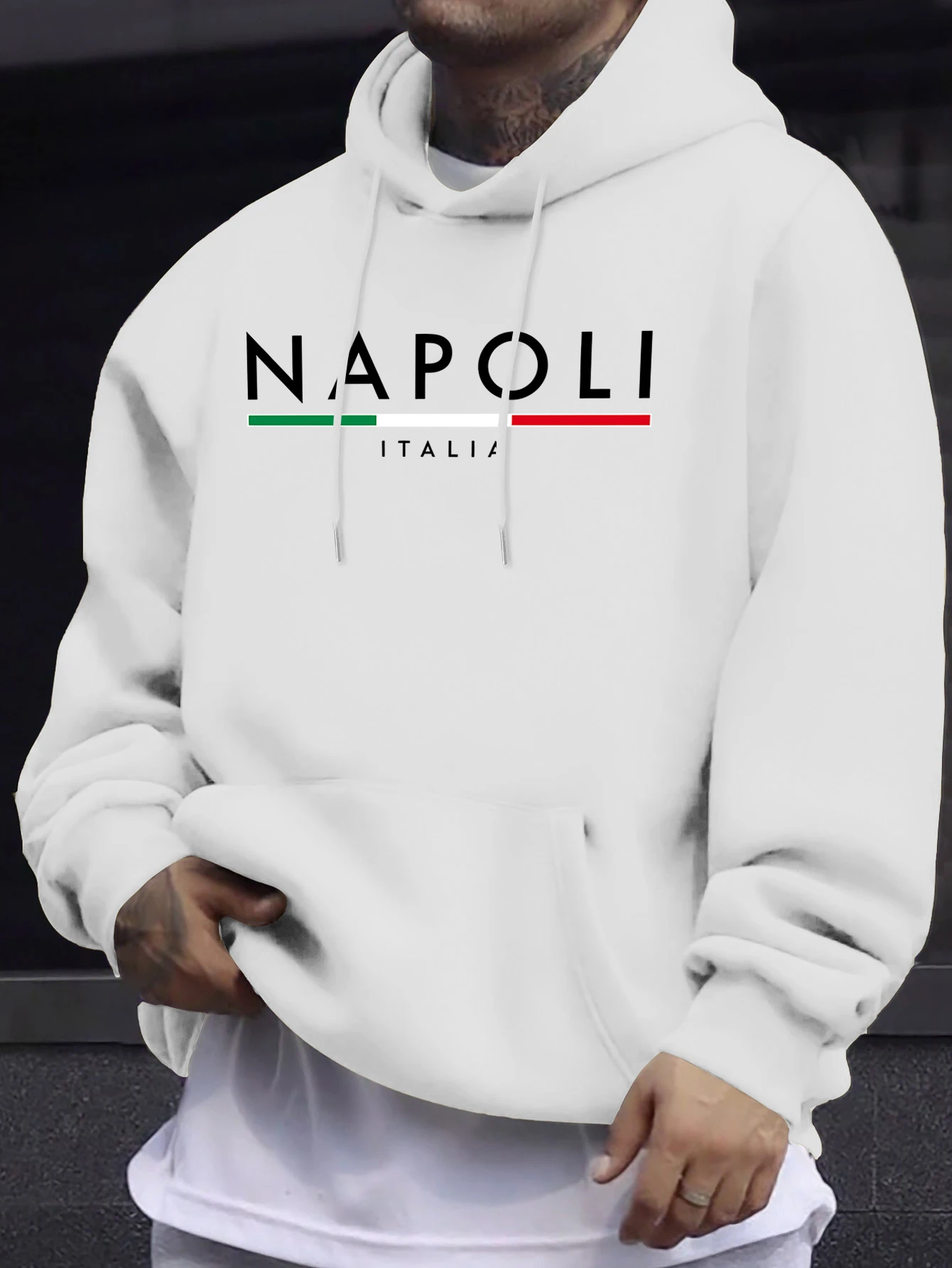 Napoli Italia Brief Gedruckt Unisex Sportswears Fleece Herbst Hoodie Casual Übergroßen Sweatshirt Mode Verdicken Kleidung Mann