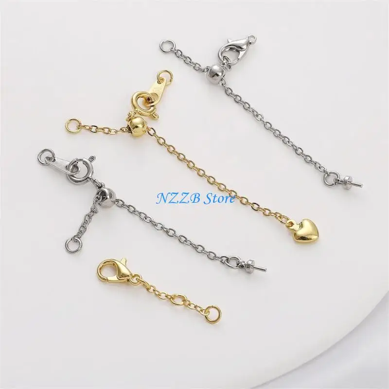 

T21F Multipurpose Sturdy Brass Lobster Clasp Extending Adjustable Length Chain Accessory for Fishing and Camping Gears