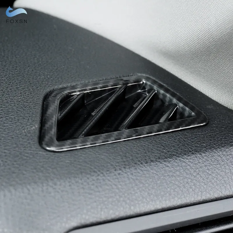 LHD For BMW 5 Series F10 F11 F07 2011-2017 ABS Carbon Texture Side Air Conditioner Air Outlet Vent Cover Inner Accessories Trim