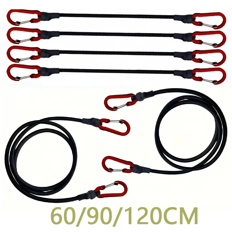

60/90/120CM Heavy Duty Elastic Bungee Cords Stretch Tie Straps for Camping Bike Car Luggage Roof Rack Outdoor Accessories