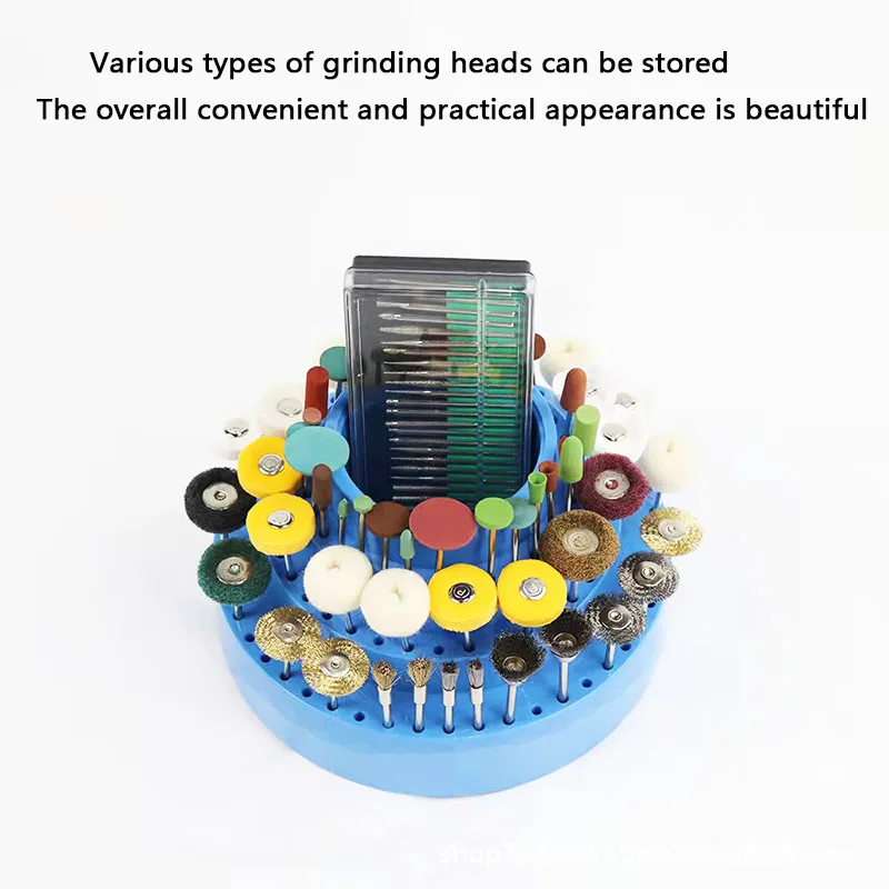 Jade carving grinding head professional rotating round drill bit storage box three-layer plastic box storage