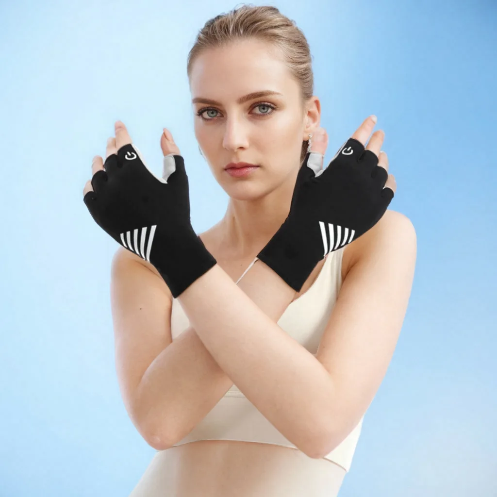 Gym Fitness Cycling Sunscreen Gloves Breathable Thin Half-finger Gloves Spring And Summer Anti-slip Cycling Half-finger Gloves