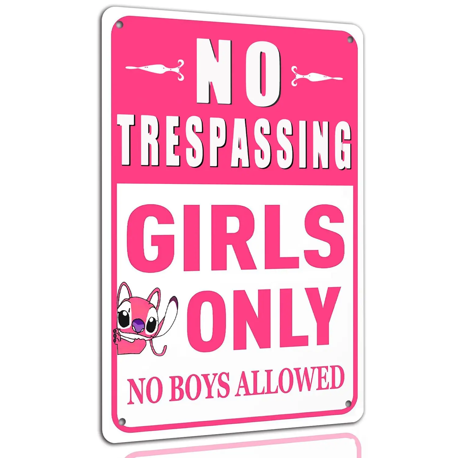 Pink Girls Room Decor Stitch Bedroom Decor Girls Only Sign Cute Preppy Girl Stuff Dorm Room Signs Gifts For Tween Girls 8-10-12