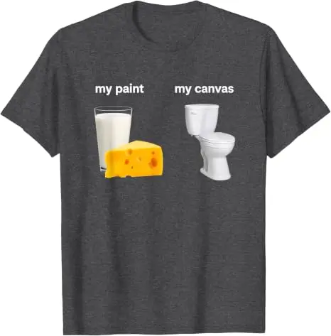 Milchkäse, meine Farbe, die Toilette, meine Leinwand, lustiges Milchprodukte-Humor-T-Shirt, Y2k, Laktoseintoleranz, Badezimmer, Essen, Grafik, Witz, Spruch, T-Shirt – Detail 14