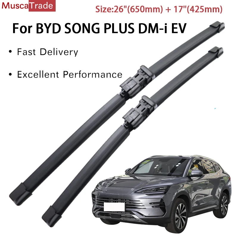 

Wiper Blades For BYD SONG PLUS DM-i EV 2020 2021 2022 2023 Car Accessories Front Windscreen Wiper Blade Brushes Cutter Auto Good