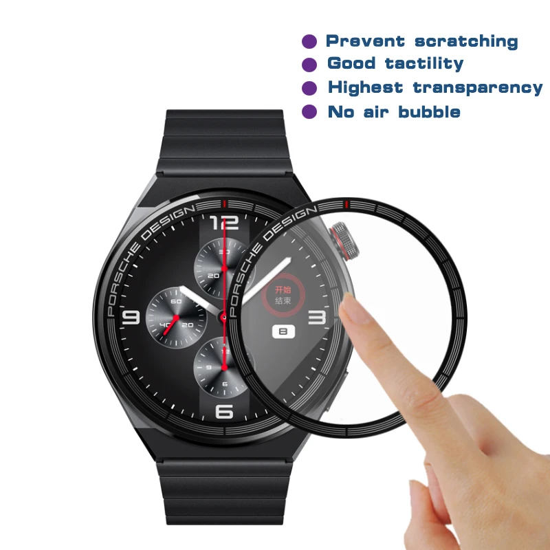 For Huawei Watch GT3 Pro 43mm 46mm Porsche Clear Full Cover PMMA  Hydrogel Film Screen Protector (Not Tempered Glass)