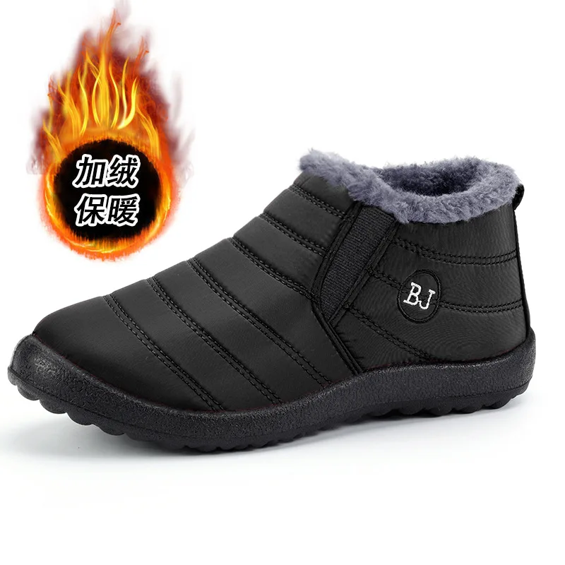 أحذية قطنية جديدة للتصدير في فصل الشتاء مع دفء الصوف، أحذية نسائية كبيرة الحجم عبر الحدود، أحذية ثلج غير رسمية للزوجين، كلاسيكية للرجال