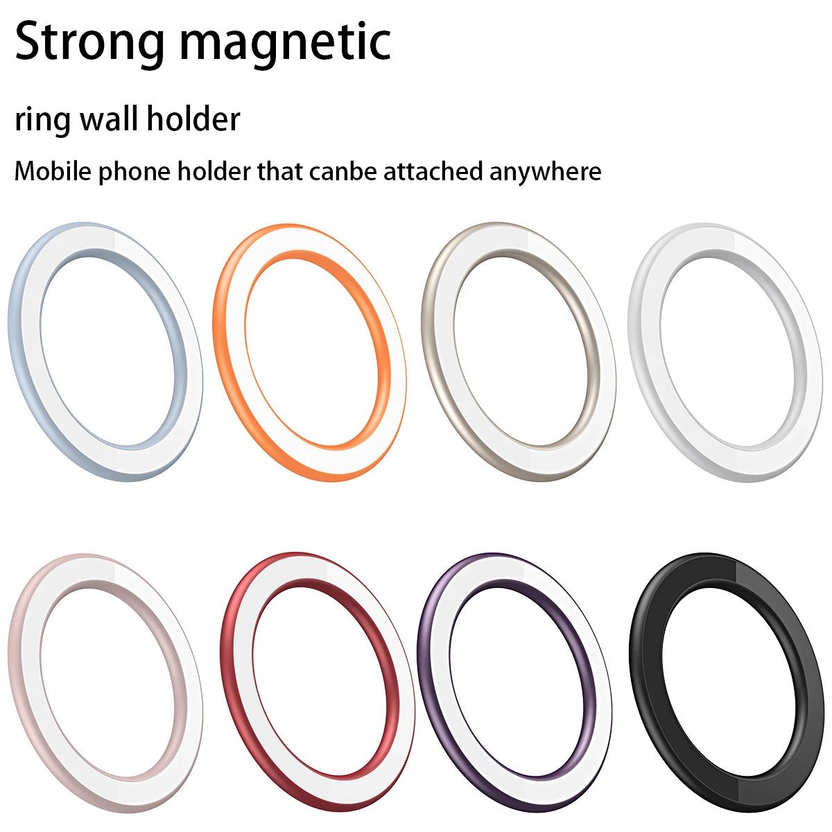 

For MagSafe Magnetic Ring Holder Adhesive Strong Magnet Cellphone Wall Mount Mobile Phone Ipad Tablet Stand for IPhone 14 13 12