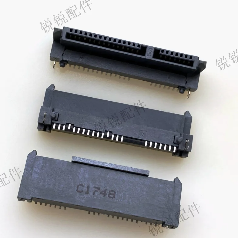 For imported SATA 7 + 15P female seat SMT lying board H7.4 high SATA solid state drive interface socket