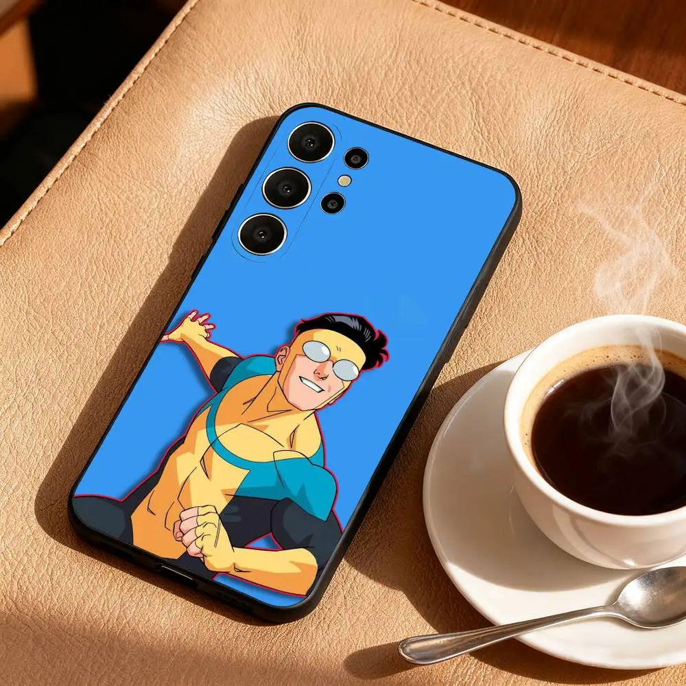I-Invincible-Cartoon  Phone Case For Samsung S25,24,23,22,30,21,10,9,Ultra,Plus,Lite,FE Black Soft Case